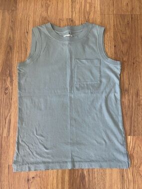 BNWT Madewell Softfade Cotton Oversized Muscle Tank in Forgotten Landscape